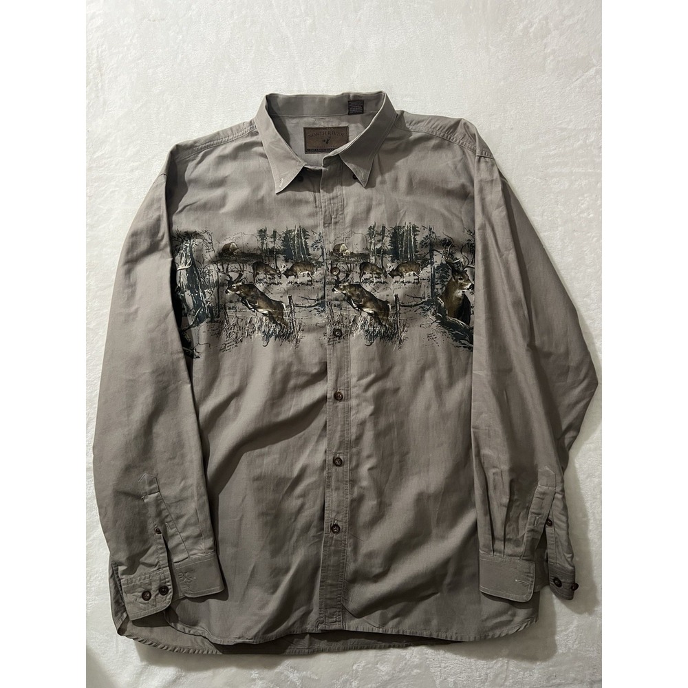 Clearwater‎ Outfitters Long Sleeve Hunting Shirt 2XL Whitetail Deer Wildlife